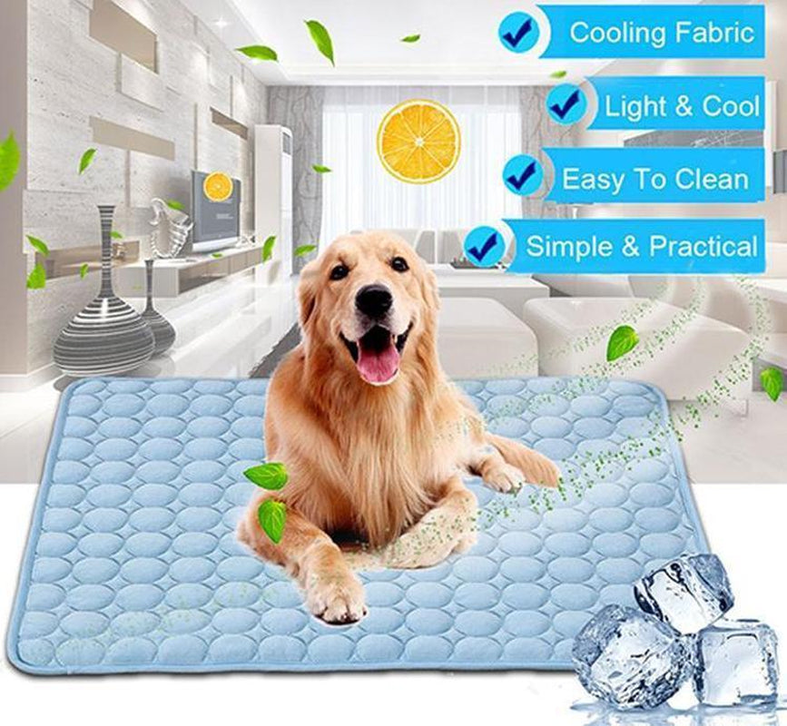 Cooling Ice Silk Pet Bed for Dogs and Cats - Optimal Summer Comfort Solution