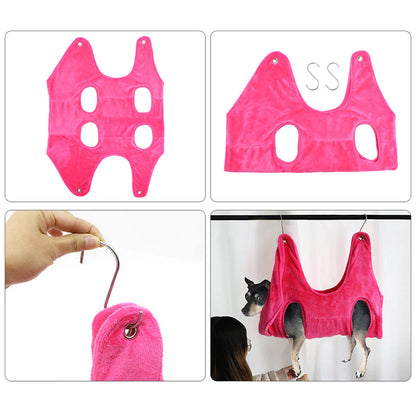 Portable Pet Grooming Hammock Harness for Dogs and Cats - Breathable Grooming Support
