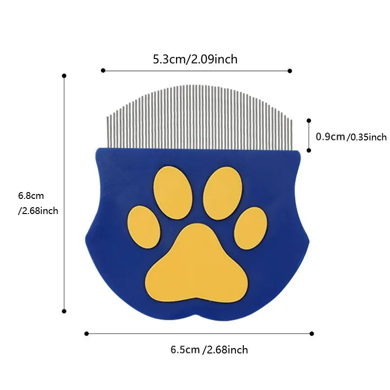 Pet Grooming Comb for Dogs & Cats, Mini Face Brush for Shedding Control, Flea Removal Tool, Essential Pet Care Accessory