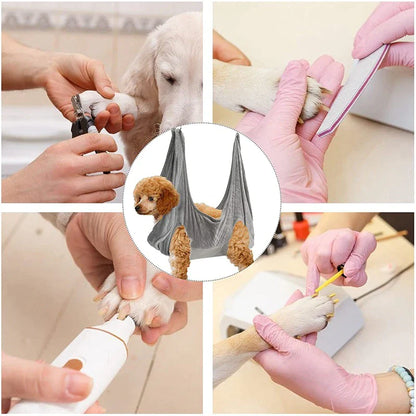 Portable Pet Grooming Hammock Harness for Dogs and Cats - Breathable Grooming Support