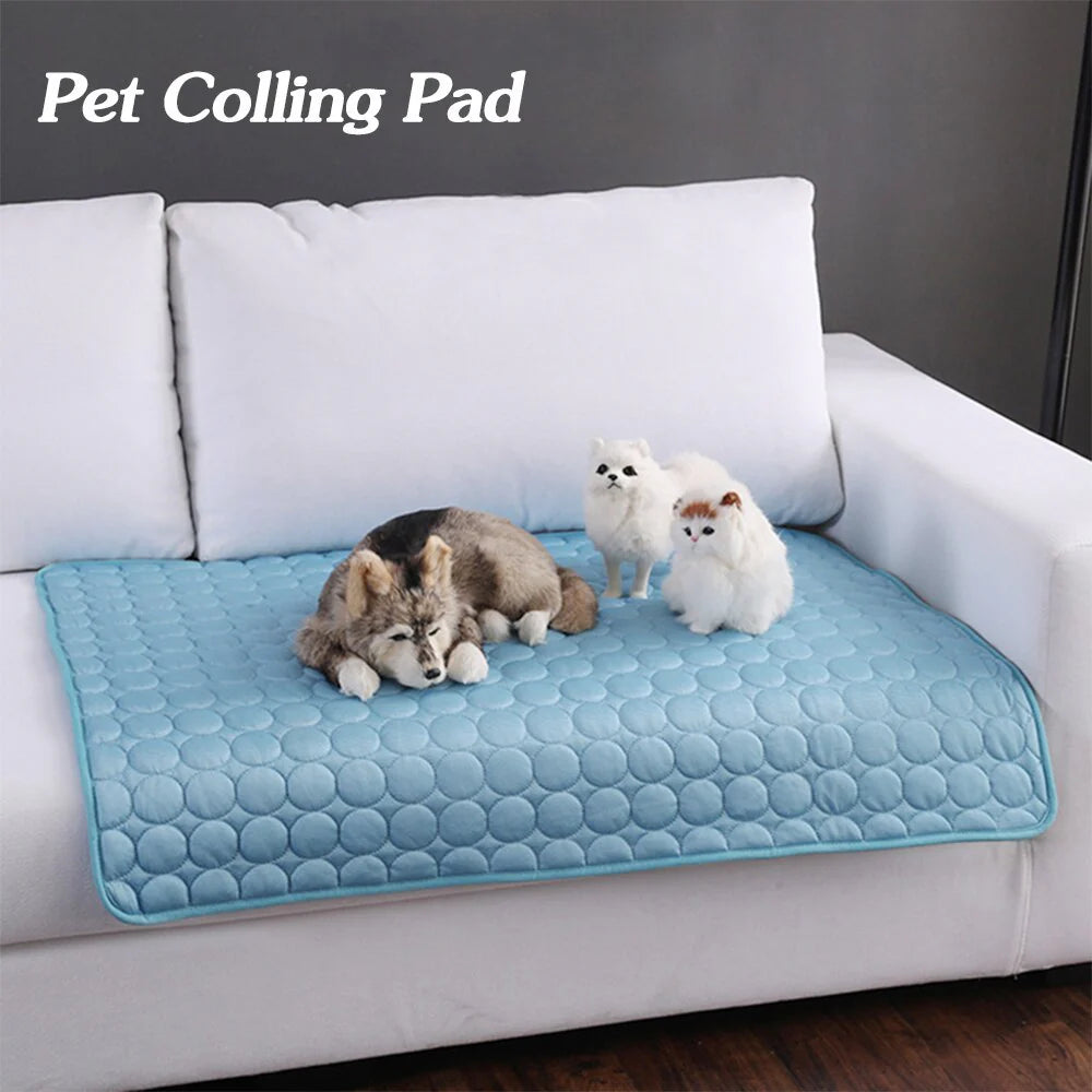 Cooling Ice Silk Pet Bed for Dogs and Cats - Optimal Summer Comfort Solution