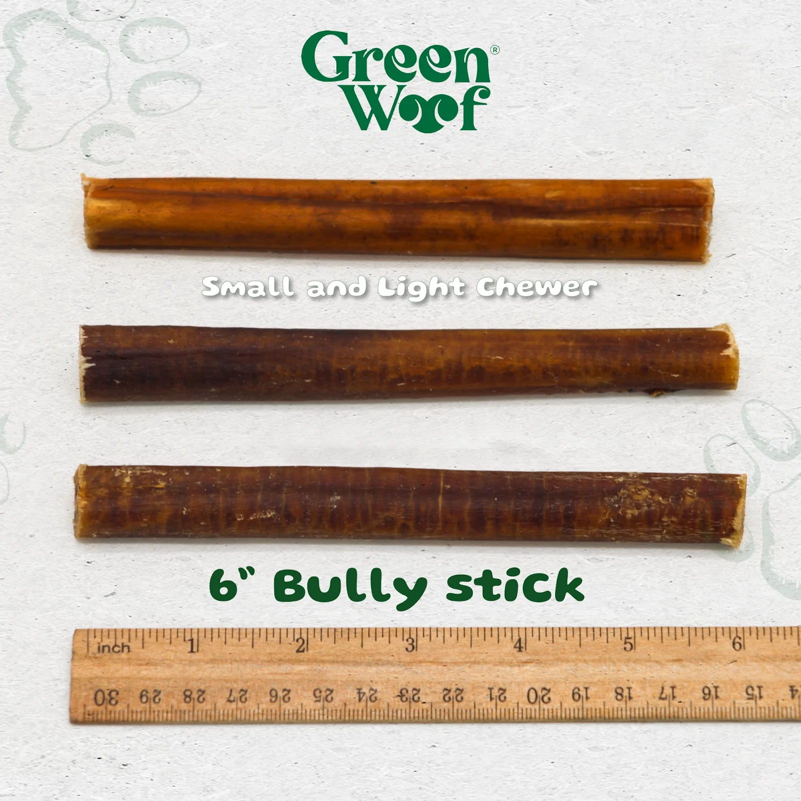 Straight Bully Sticks Natural Dog Chews