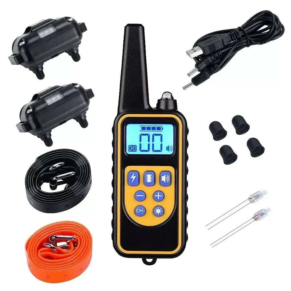 3000 FT Waterproof Rechargeable Remote Dog Training Collar with Shock Function
