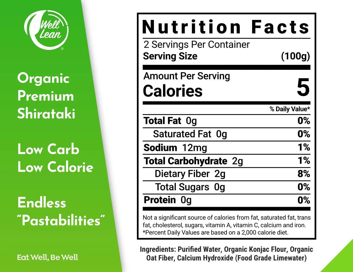 Organic Konjac Shirataki Noodles Zero Carb Keto Pasta USDA Organic Healthy Noodles Low Carb Pasta 100% Plant Based Ready to Eat 6 Pack (12 Servings)