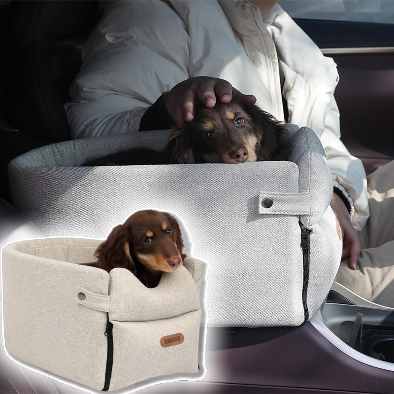 Portable Dog Car Seat Bed and Carrier for Small Pets - Travel Safety Accessories