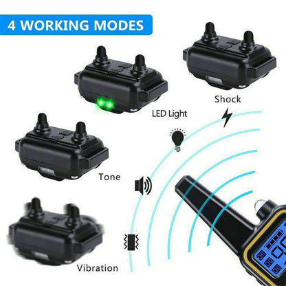 3000 FT Waterproof Rechargeable Remote Dog Training Collar with Shock Function