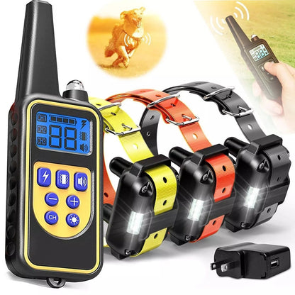 3000 FT Waterproof Rechargeable Remote Dog Training Collar with Shock Function