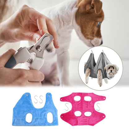 Portable Pet Grooming Hammock Harness for Dogs and Cats - Breathable Grooming Support