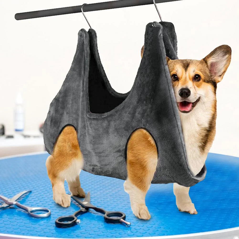 Portable Pet Grooming Hammock Harness for Dogs and Cats - Breathable Grooming Support