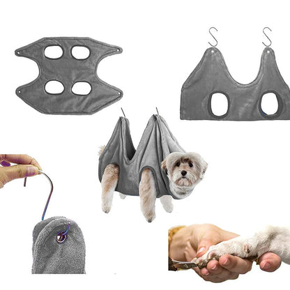 Portable Pet Grooming Hammock Harness for Dogs and Cats - Breathable Grooming Support