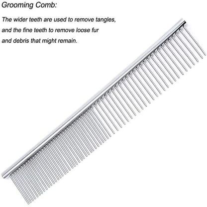Professional Dog Grooming Scissors Set - Stainless Steel Straight, Curved, and Thinning Shears Kit