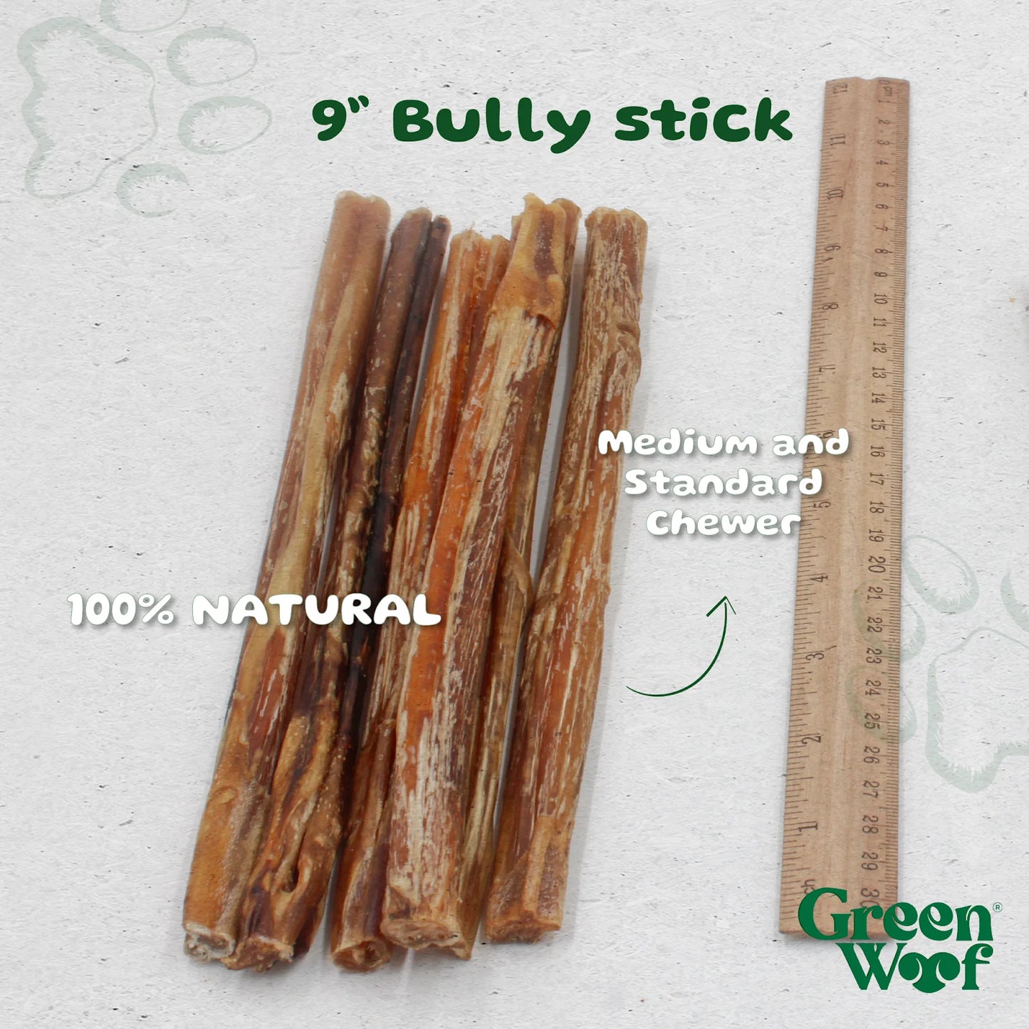 Straight Bully Sticks Natural Dog Chews
