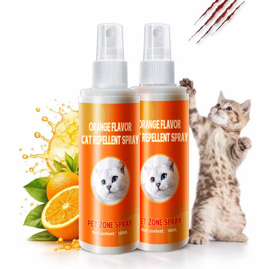 Cat Deterrent Spray for Furniture and Carpet Protection - Natural Anti-Scratch Solution for Indoor and Outdoor Use (100ml x 2)