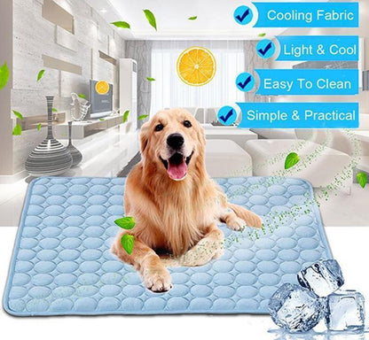 Cooling Ice Silk Pet Bed for Dogs and Cats - Optimal Summer Comfort Solution
