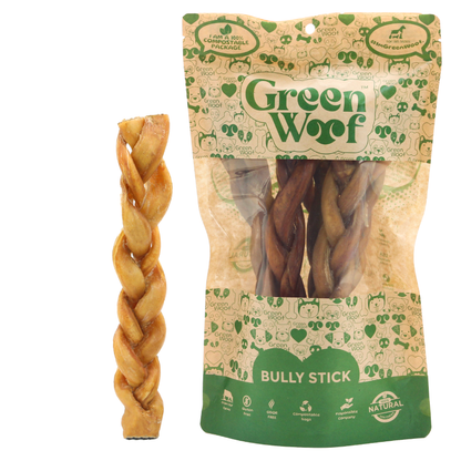 Braided Beef Bully Sticks Natural Dog Chew