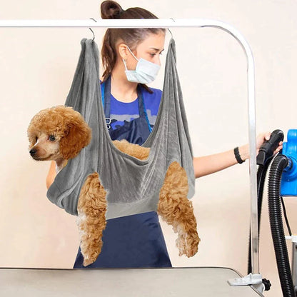 Portable Pet Grooming Hammock Harness for Dogs and Cats - Breathable Grooming Support
