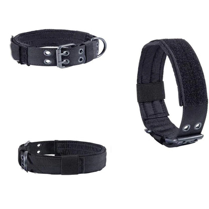 Heavy-Duty 2-Inch Nylon Tactical Dog Collar for Large Breeds with Metal Buckle