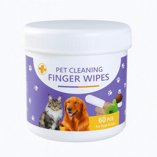 Bellepaws Gentle Pet Cleaning Wipes - 60 Count | Chamomile, Honey & Aloe | Multi-Purpose Wipes for Ears, Teeth & Paws | Deodorizing & Moisturizing Grooming Solution