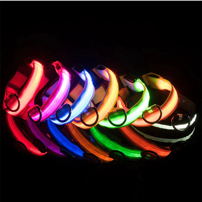 Adjustable Waterproof LED Dog Collar with Flashing Light for Improved Pet Safety