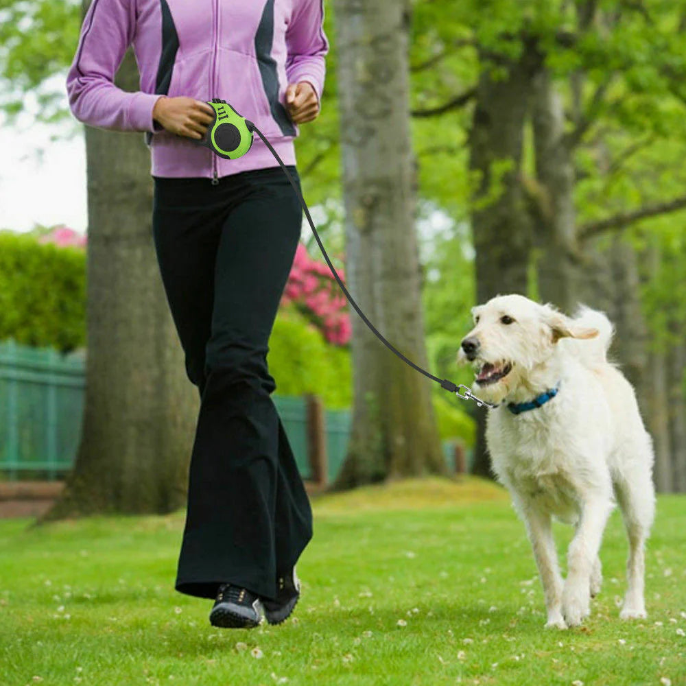 16.5FT Automatic Retractable Dog Leash with Pet Collar - Hands-Free Walking Solution, Complimentary Shipping within the US