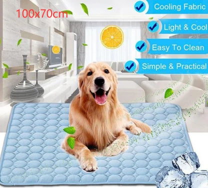 Cooling Ice Silk Pet Bed for Dogs and Cats - Optimal Summer Comfort Solution