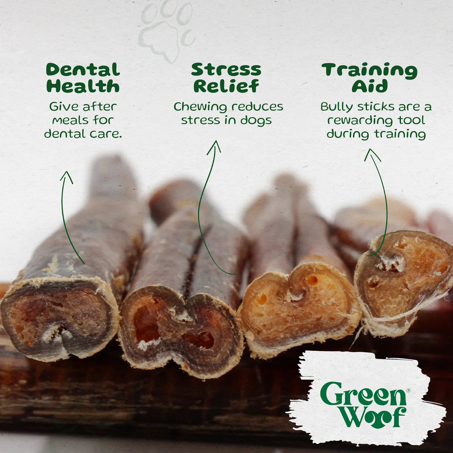 Straight Bully Sticks Natural Dog Chews