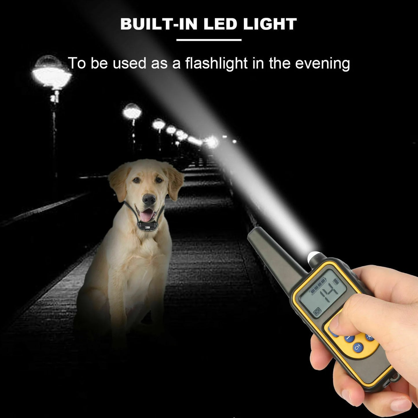 3000 FT Waterproof Rechargeable Remote Dog Training Collar with Shock Function