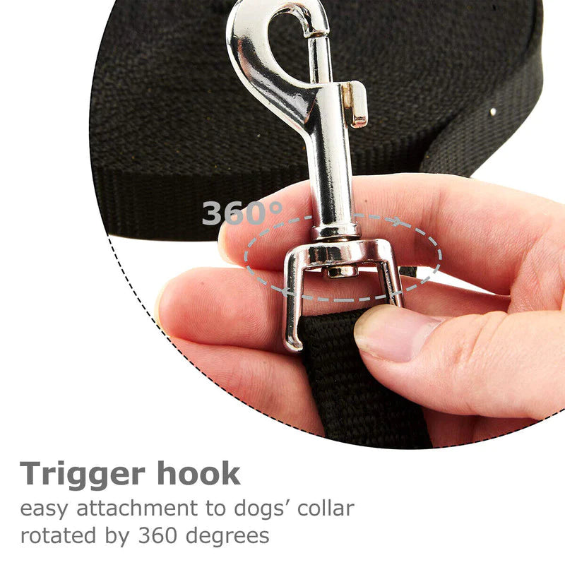 Premium Long Dog Training Leash for Obedience and Recall - Multiple Length Options (6/15/23/33/50/100 FT)