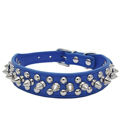 Premium Adjustable Spiked Studded Leather Dog Collar for Small and Large Breeds, Suitable for Pit Bulls and Cats